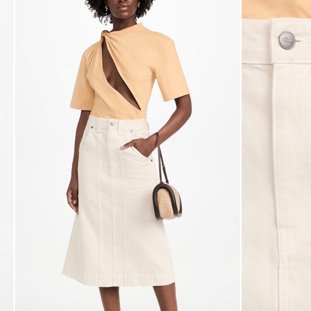 Khaite Caroline Denim Skirt